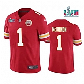 Men & Women & Youth Kansas City Chiefs #1 Jerick McKinnon Red Super Bowl LVII Patch Vapor Untouchable Limited Stitched Jersey,baseball caps,new era cap wholesale,wholesale hats